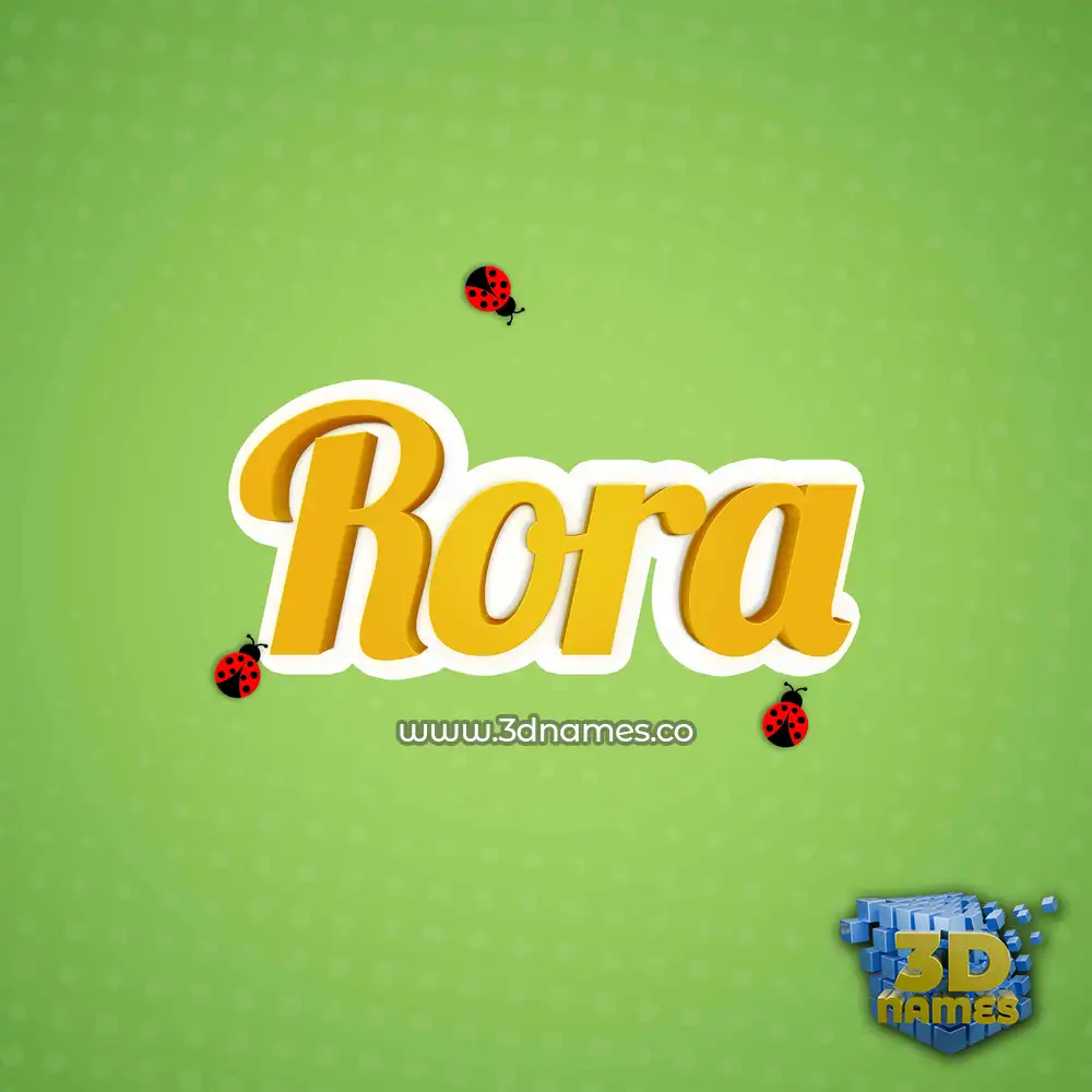 rora in Ladybugs style - 3D name wallpaper rora in Ladybugs style - 3D name wallpaper