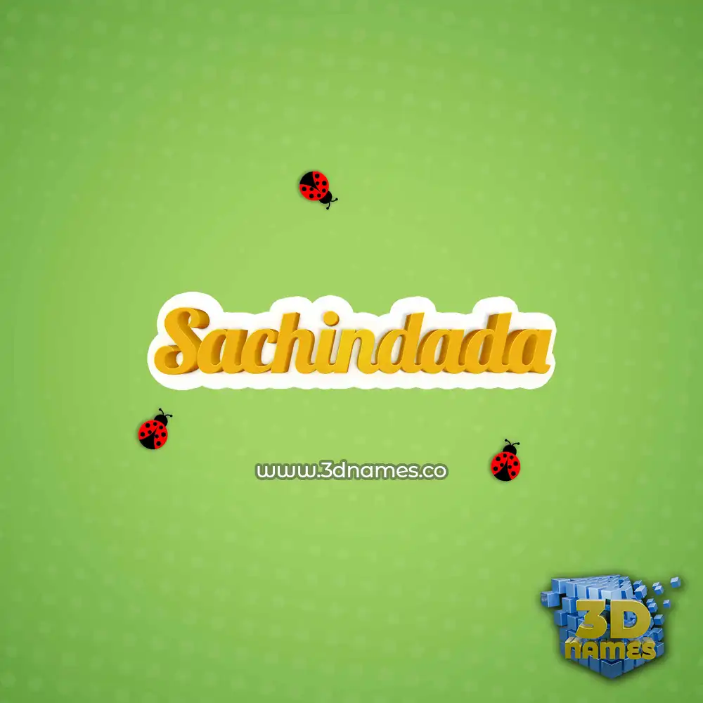 sachindada in Ladybugs style - 3D name wallpaper