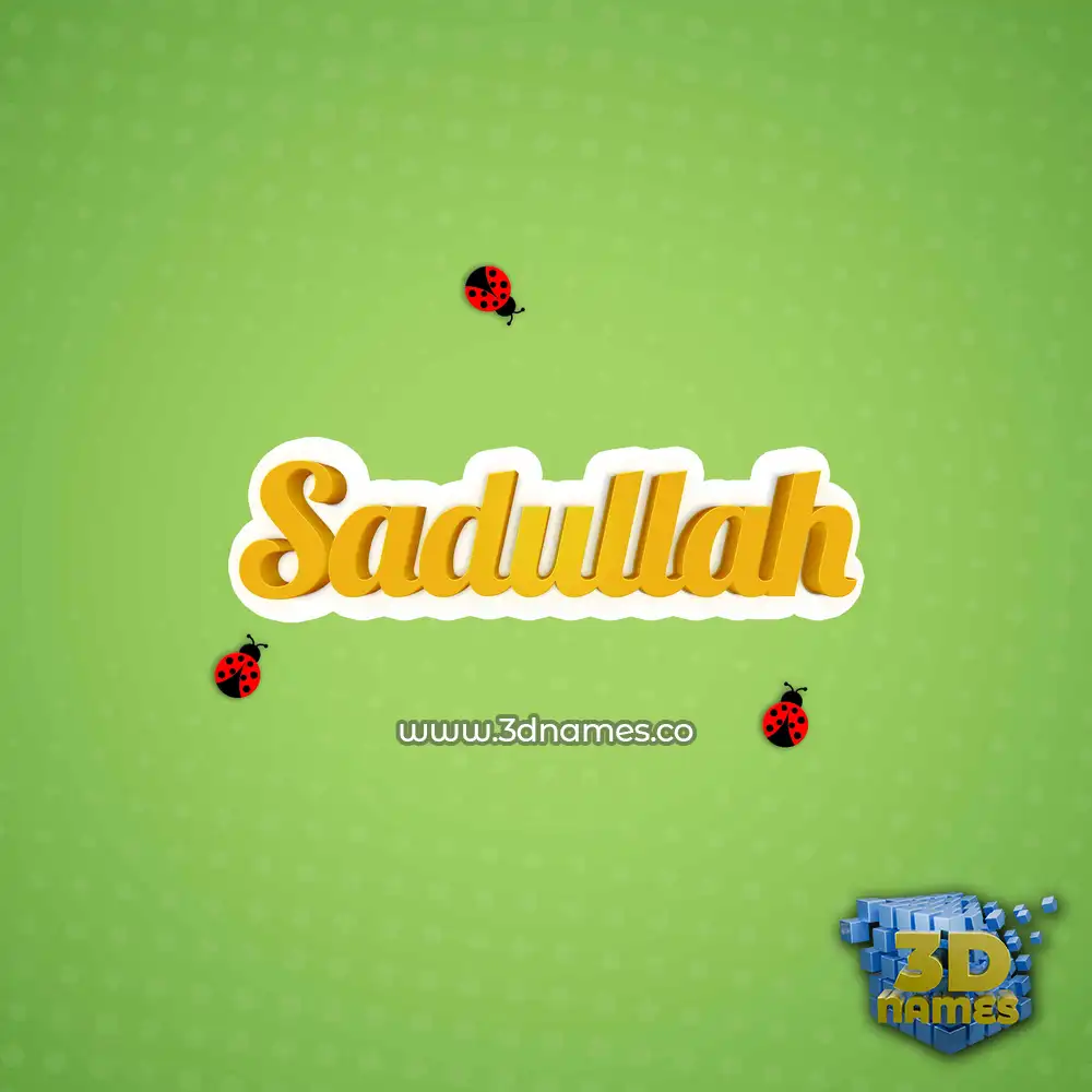 sadullah in Ladybugs style - 3D name wallpaper