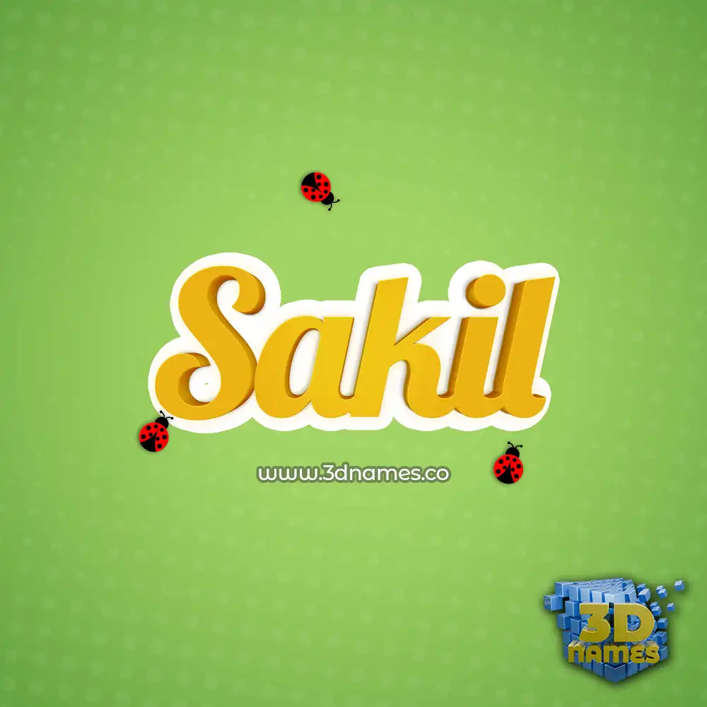 sakil in Ladybugs style - 3D name wallpaper sakil in Ladybugs style - 3D name wallpaper