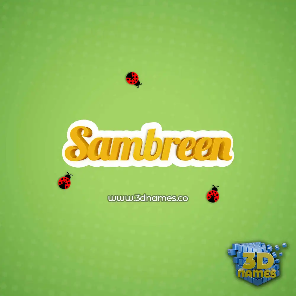 sambreen in Ladybugs style - 3D name wallpaper sambreen in Ladybugs style - 3D name wallpaper