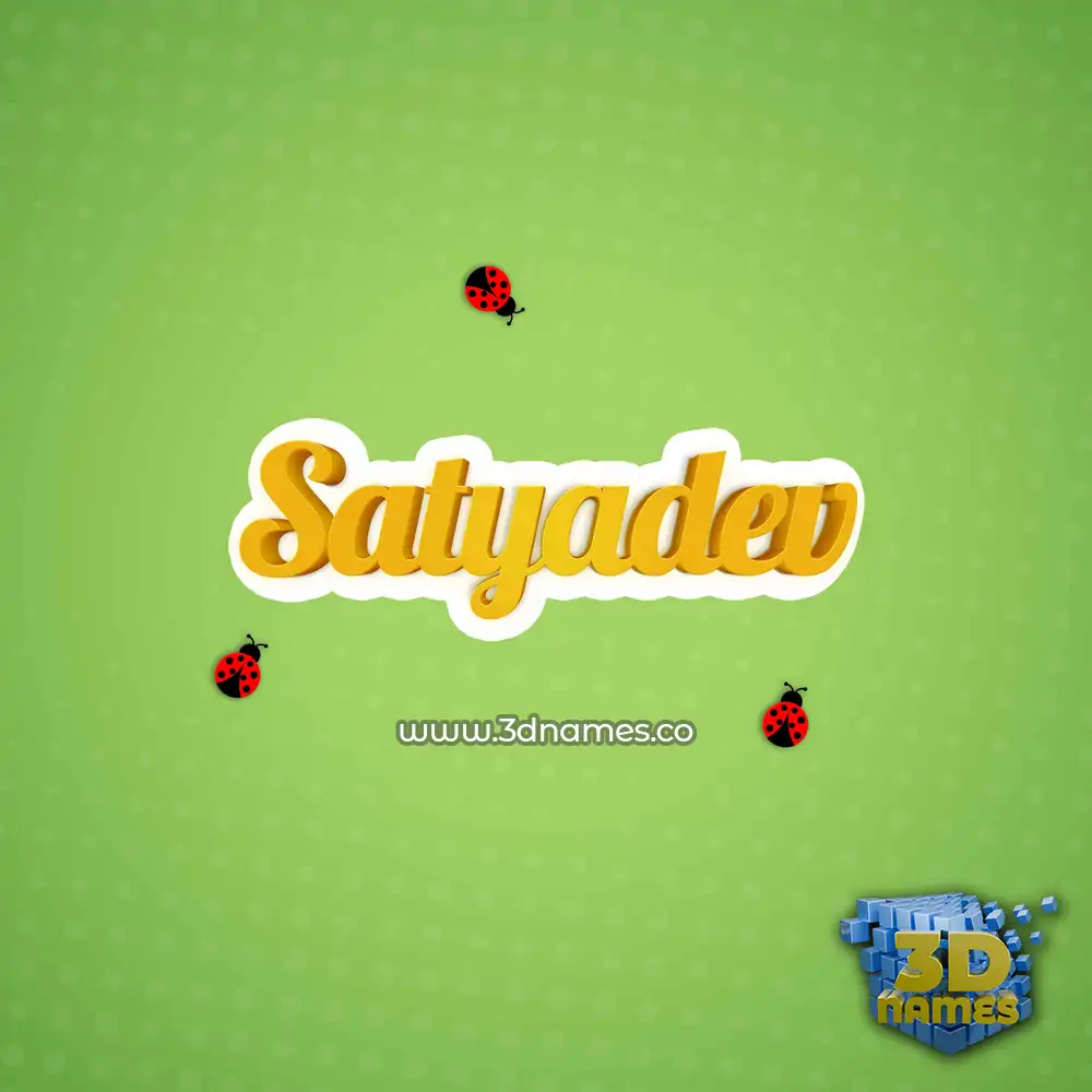 satyadev in Ladybugs style - 3D name wallpaper