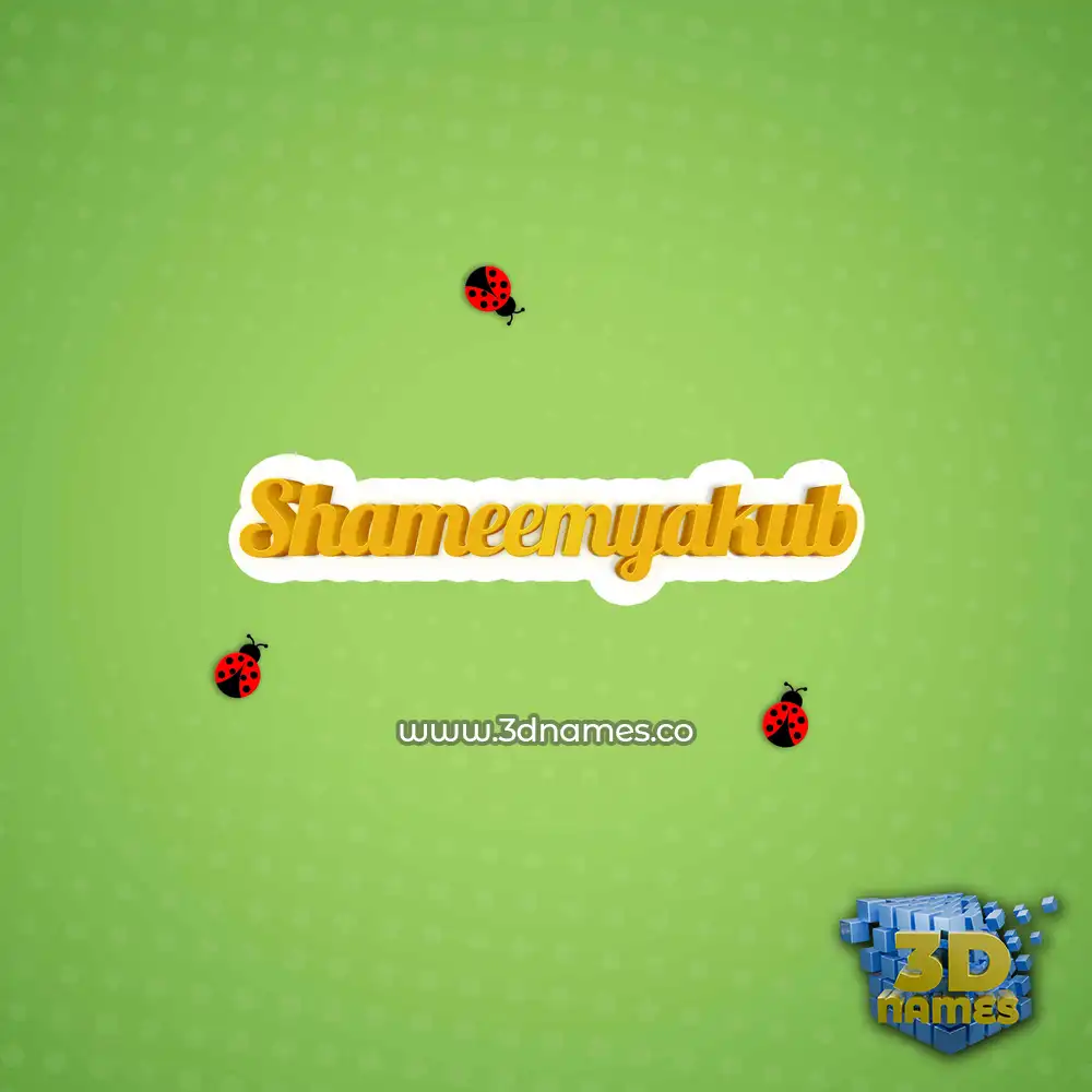 shameemyakub in Ladybugs style - 3D name wallpaper