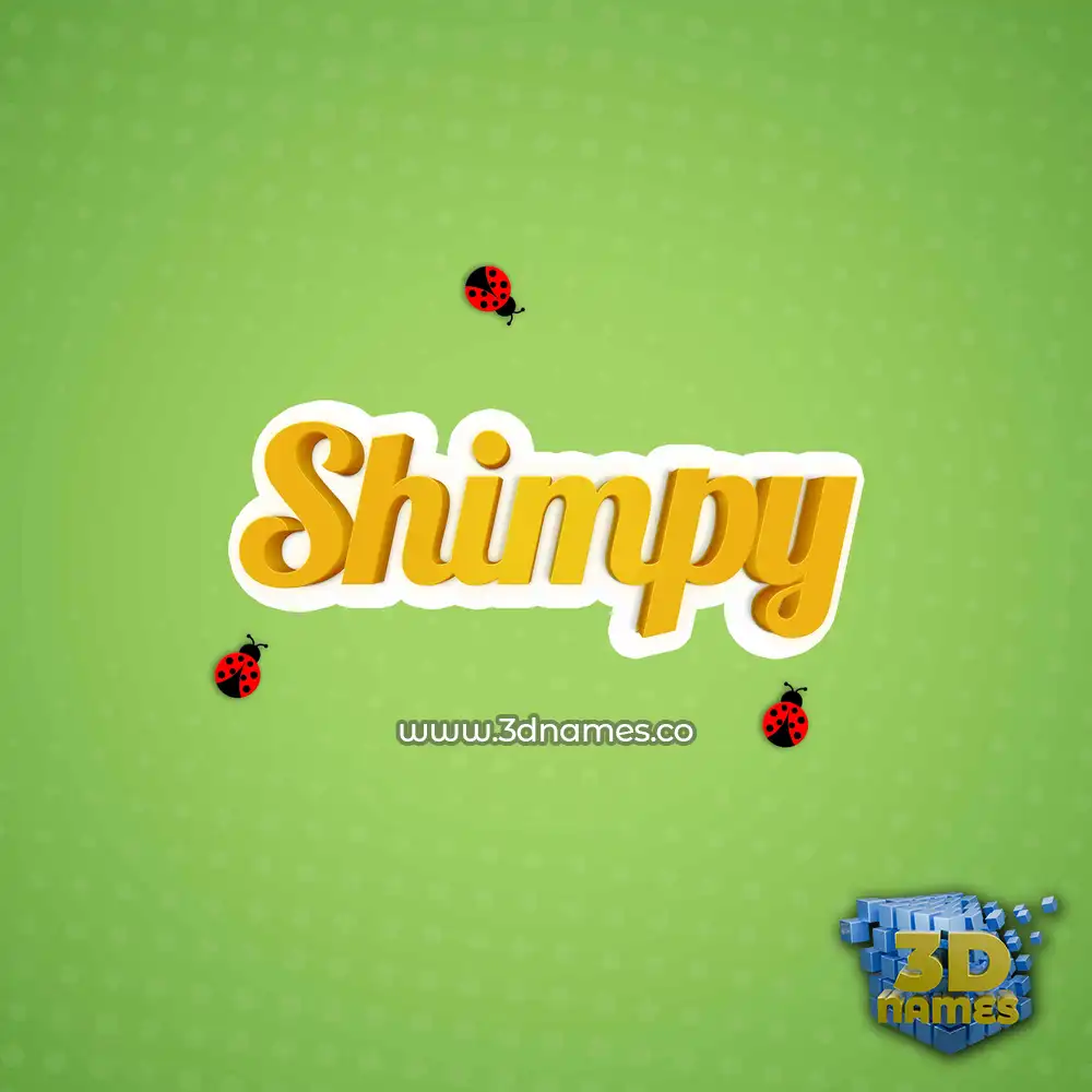 shimpy in Ladybugs style - 3D name wallpaper