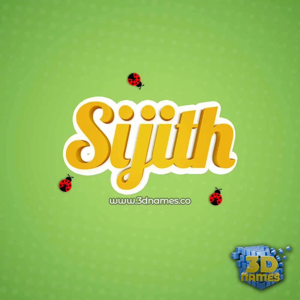 sijith in Ladybugs style - 3D name wallpaper