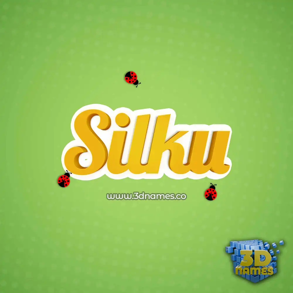 silku in Ladybugs style - 3D name wallpaper
