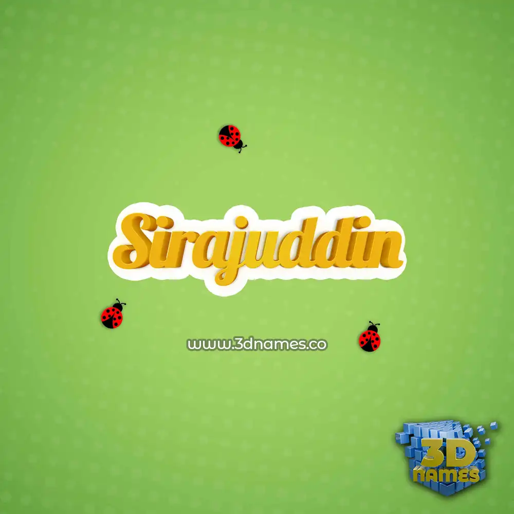 sirajuddin in Ladybugs style - 3D name wallpaper sirajuddin in Ladybugs style - 3D name wallpaper