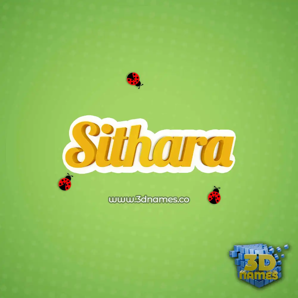 sithara in Ladybugs style - 3D name wallpaper