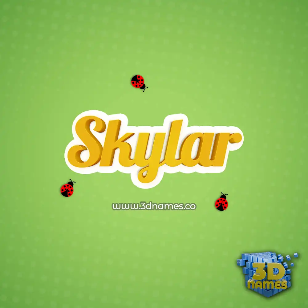 skylar in Ladybugs style - 3D name wallpaper