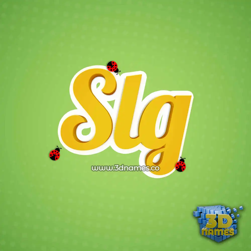 slg in Ladybugs style - 3D name wallpaper