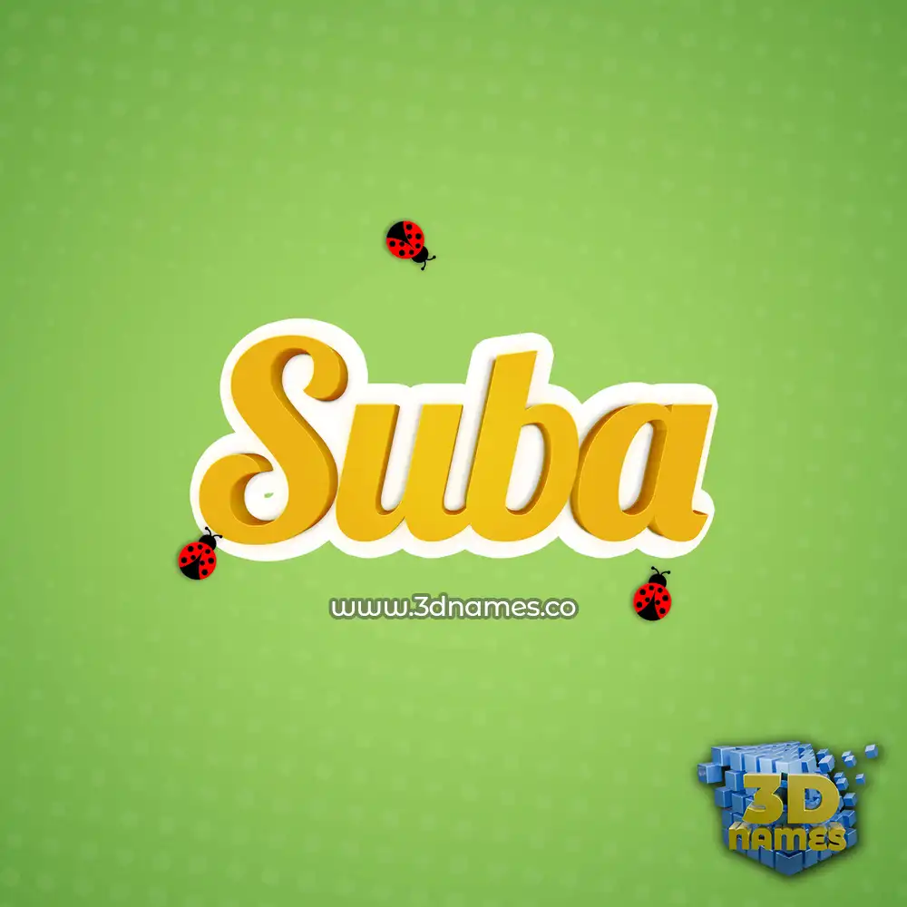 suba in Ladybugs style - 3D name wallpaper