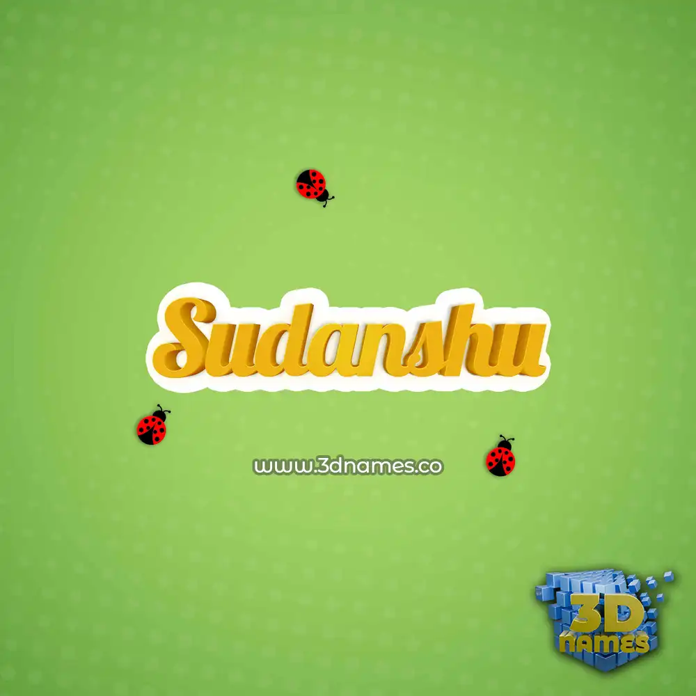 sudanshu in Ladybugs style - 3D name wallpaper