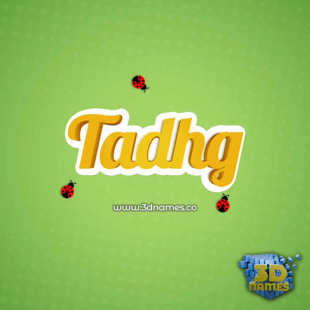 tadhg in Ladybugs style - 3D name wallpaper