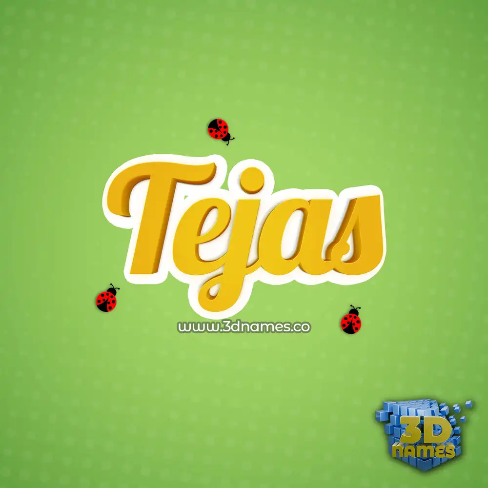 tejas in Ladybugs style - 3D name wallpaper