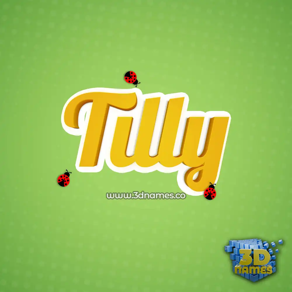 tilly in Ladybugs style - 3D name wallpaper