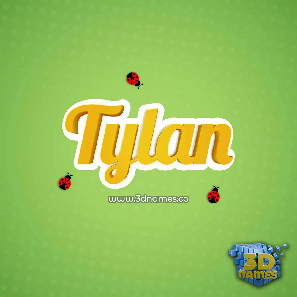 tylan in Ladybugs style - 3D name wallpaper