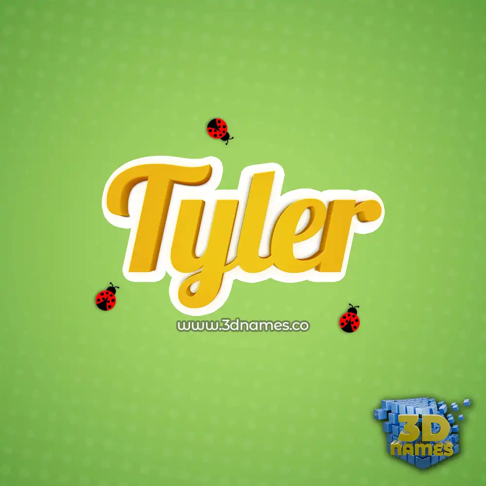 tyler in Ladybugs style - 3D name wallpaper tyler in Ladybugs style - 3D name wallpaper