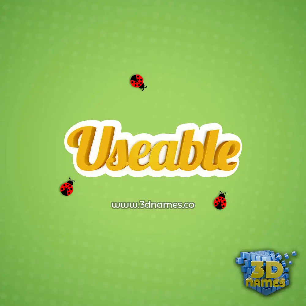 useable in Ladybugs style - 3D name wallpaper useable in Ladybugs style - 3D name wallpaper