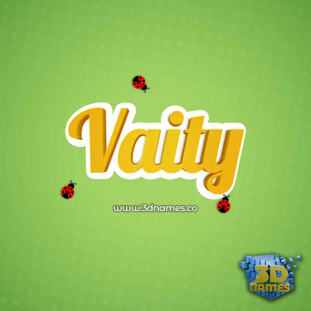 vaity in Ladybugs style - 3D name wallpaper vaity in Ladybugs style - 3D name wallpaper