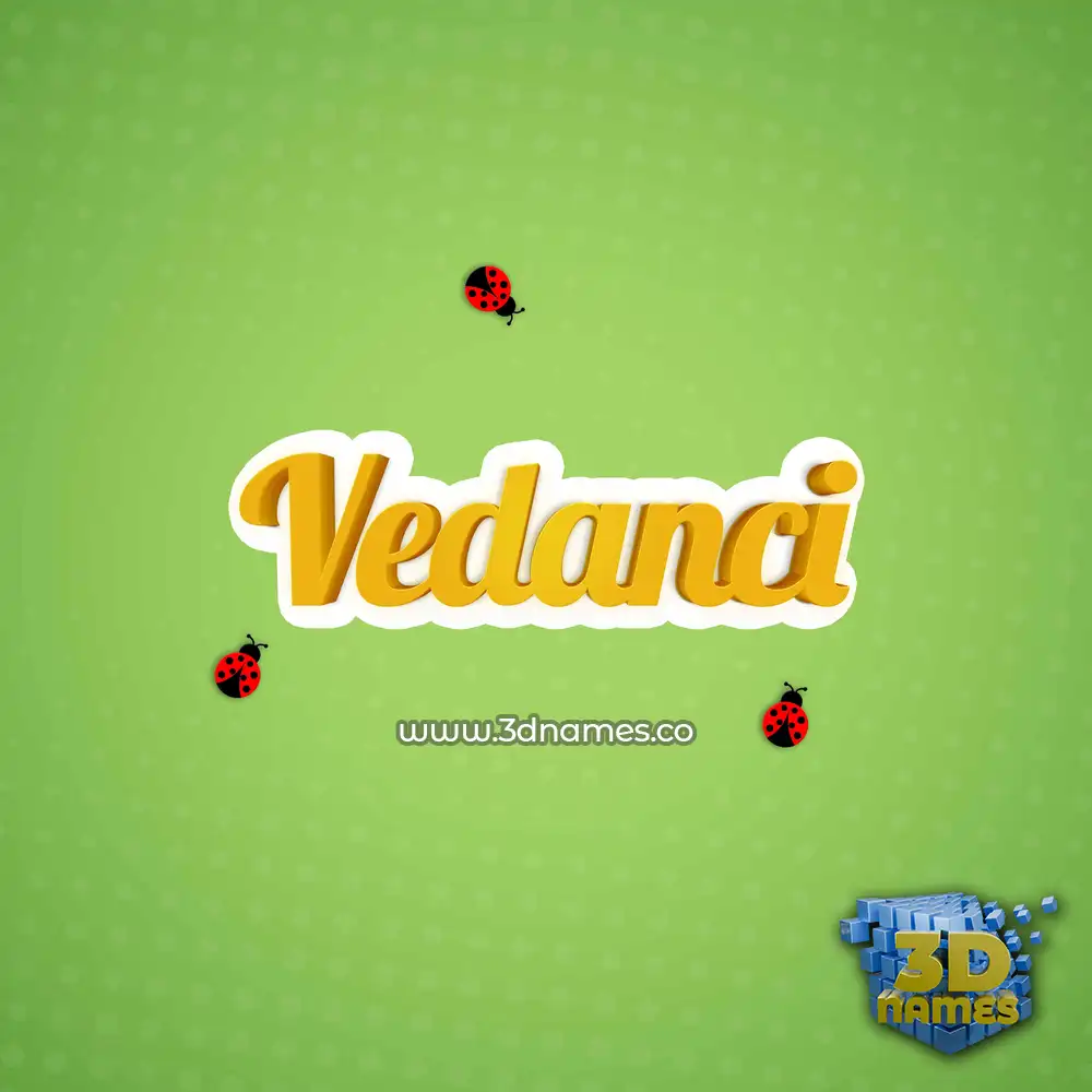 vedanci in Ladybugs style - 3D name wallpaper vedanci in Ladybugs style - 3D name wallpaper