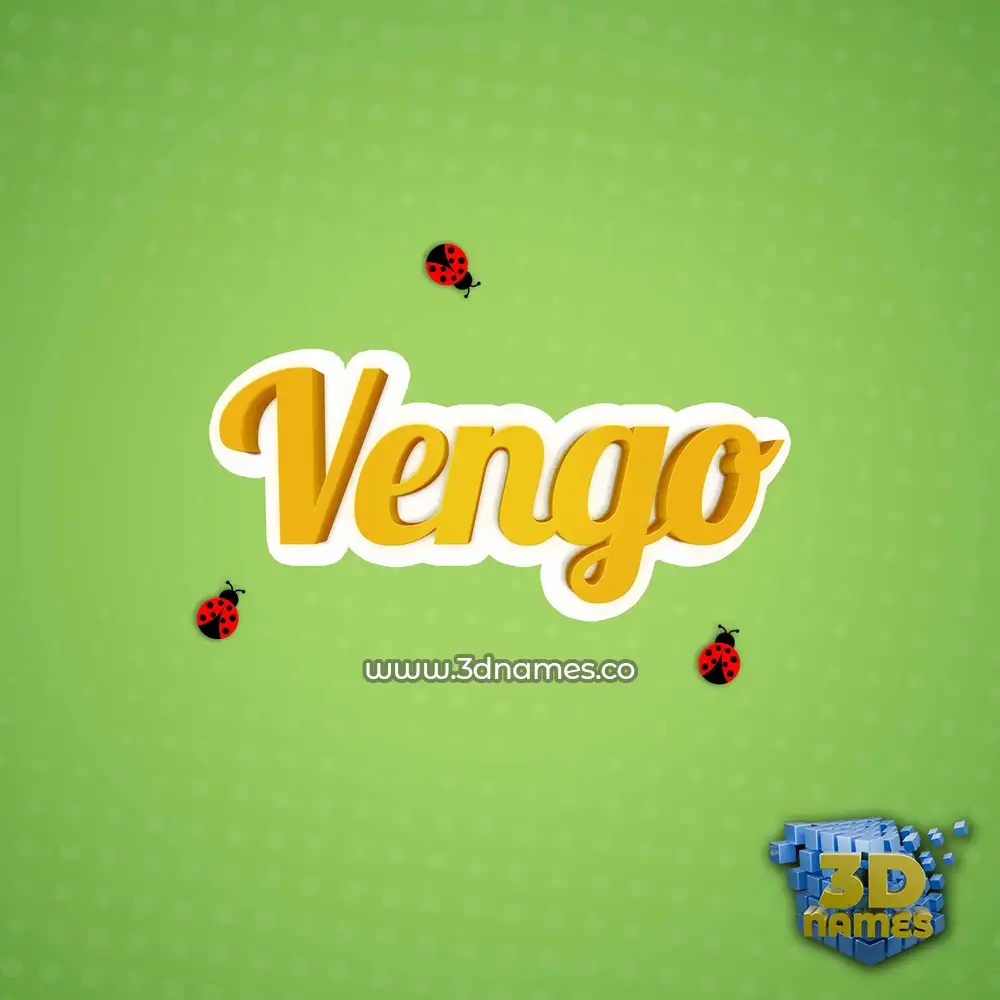 vengo in Ladybugs style - 3D name wallpaper