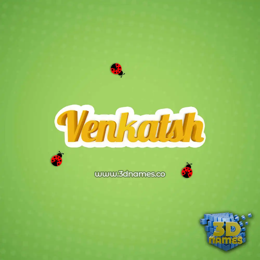venkatsh in Ladybugs style - 3D name wallpaper