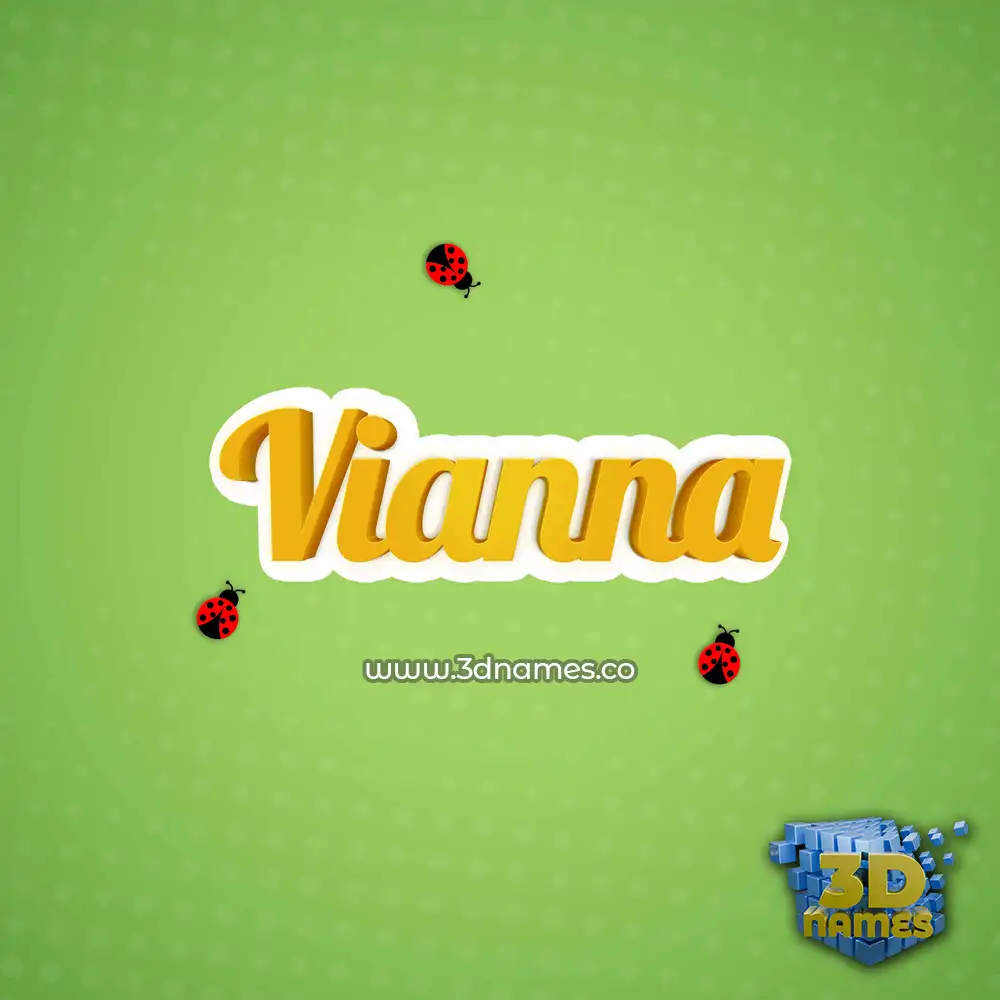 vianna in Ladybugs style - 3D name wallpaper vianna in Ladybugs style - 3D name wallpaper