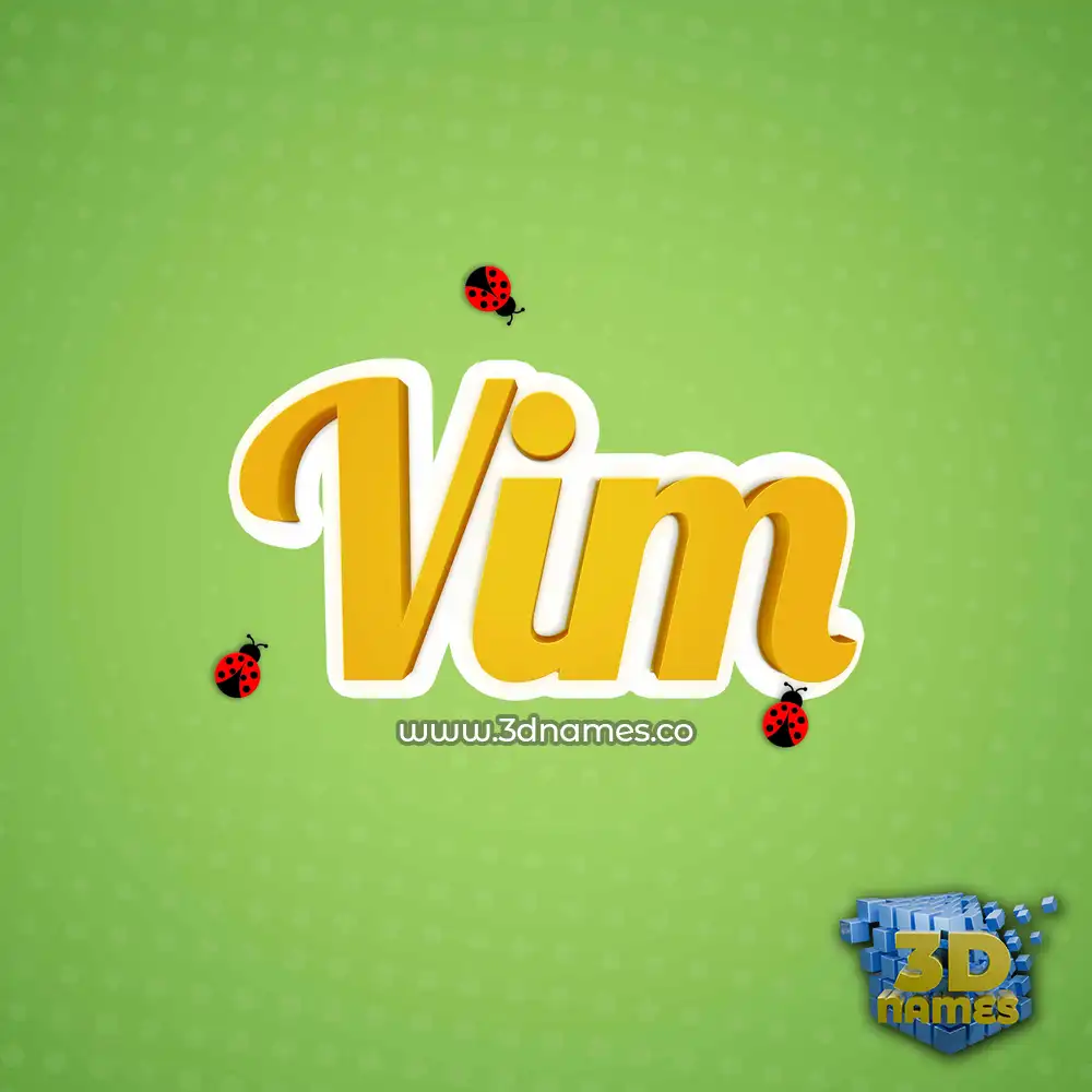 vim in Ladybugs style - 3D name wallpaper vim in Ladybugs style - 3D name wallpaper