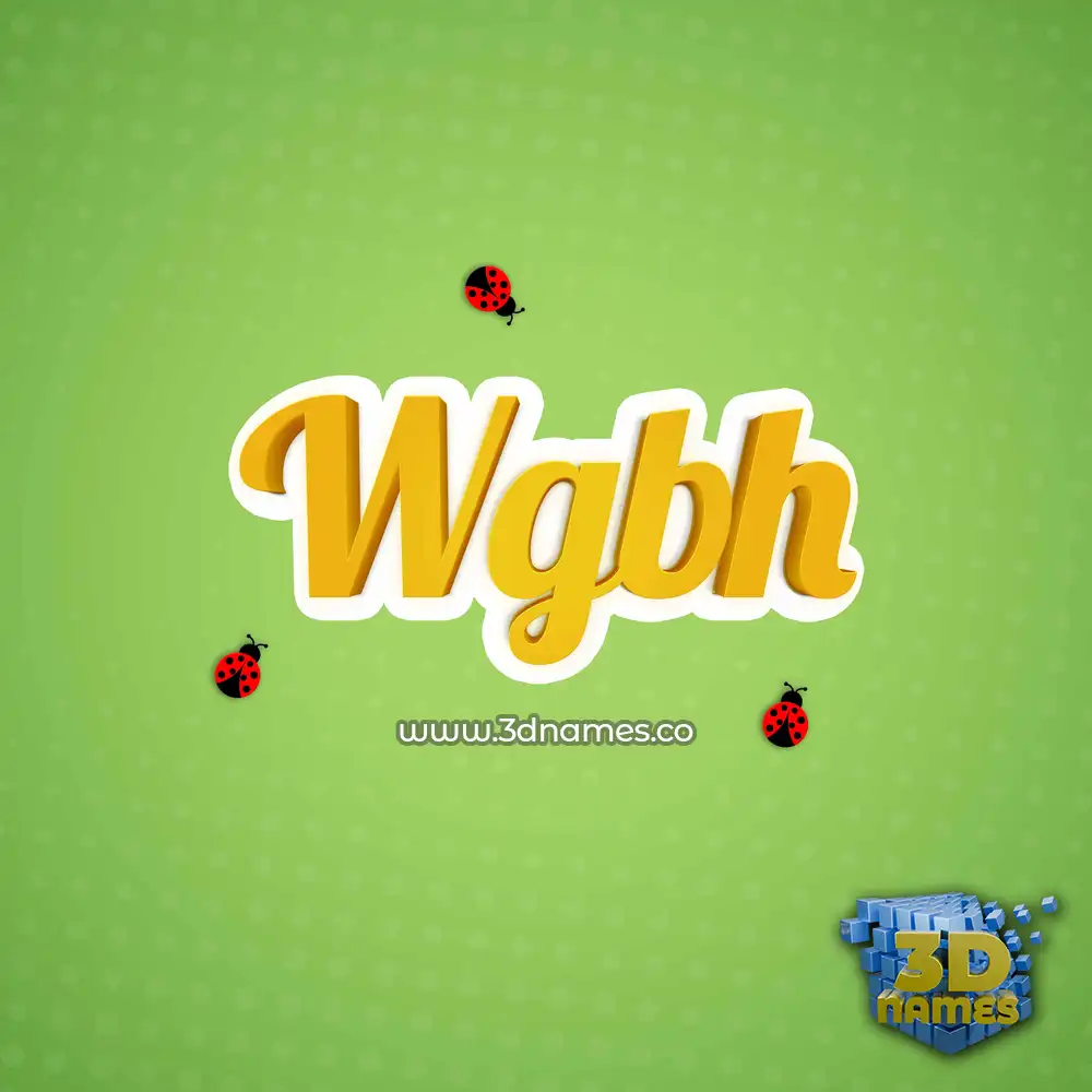 wgbh in Ladybugs style - 3D name wallpaper