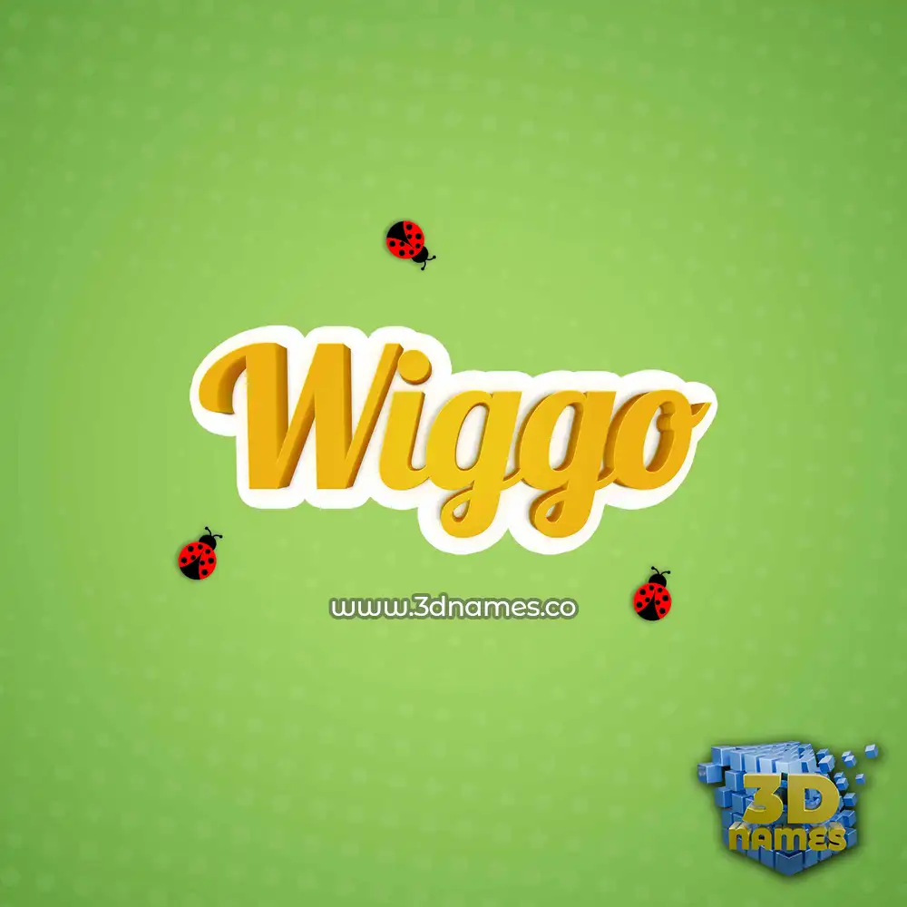 wiggo in Ladybugs style - 3D name wallpaper wiggo in Ladybugs style - 3D name wallpaper