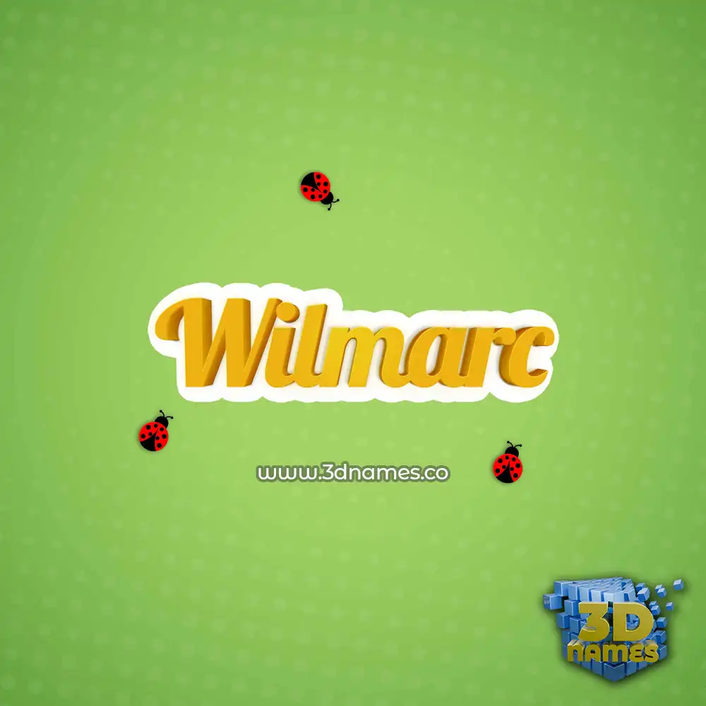 wilmarc in Ladybugs style - 3D name wallpaper