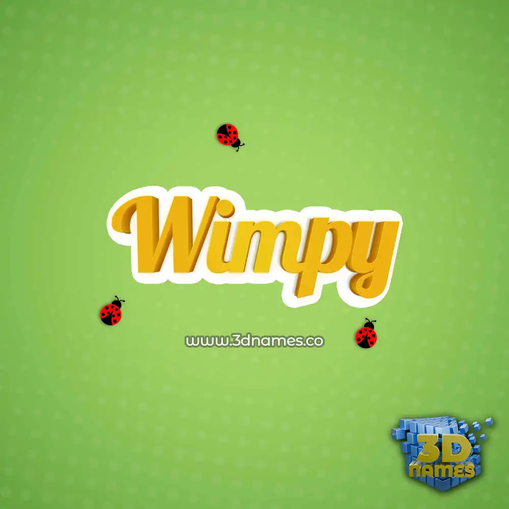 wimpy in Ladybugs style - 3D name wallpaper wimpy in Ladybugs style - 3D name wallpaper