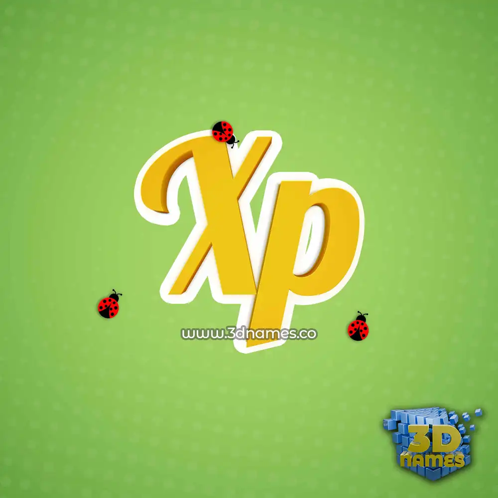 xp in Ladybugs style - 3D name wallpaper