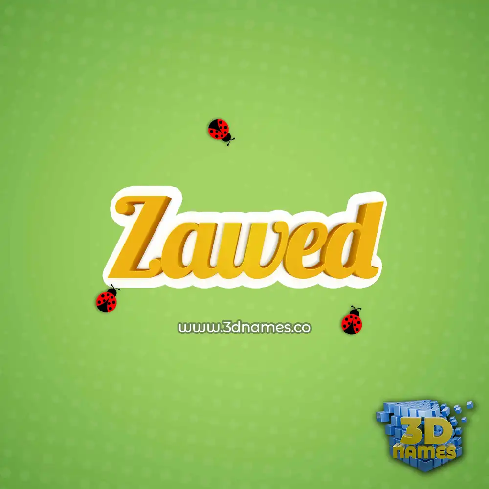 zawed in Ladybugs style - 3D name wallpaper