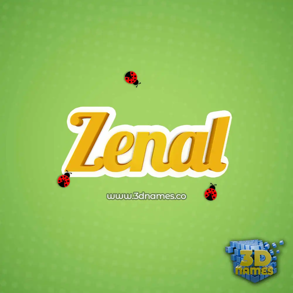 zenal in Ladybugs style - 3D name wallpaper