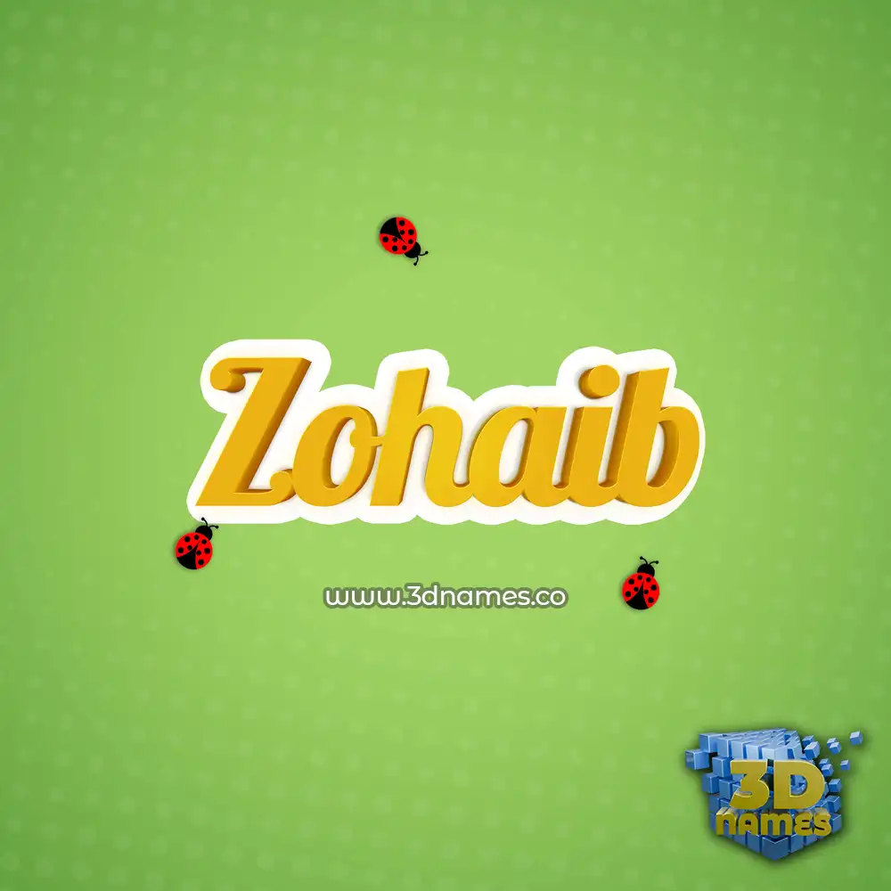 zohaib in Ladybugs style - 3D name wallpaper zohaib in Ladybugs style - 3D name wallpaper