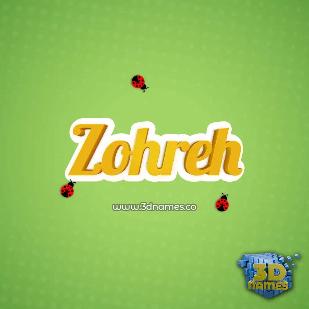zohreh in Ladybugs style - 3D name wallpaper