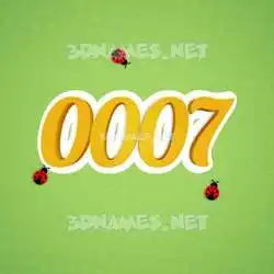 0007 in Ladybugs style - 3D name wallpaper