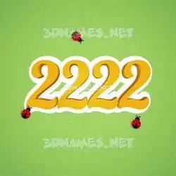 2222 in Ladybugs style - 3D name wallpaper