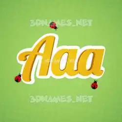 aaa in Ladybugs style - 3D name wallpaper