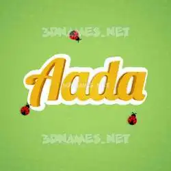 aada in Ladybugs style - 3D name wallpaper