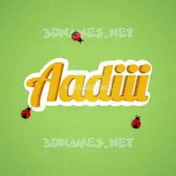 aadiii in Ladybugs style - 3D name wallpaper