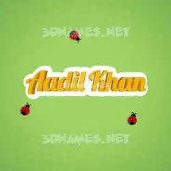 aadil khan in Ladybugs style - 3D name wallpaper