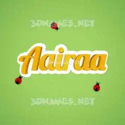 aairaa in Ladybugs style - 3D name wallpaper