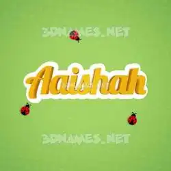 aaishah in Ladybugs style - 3D name wallpaper