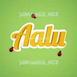aalu in Ladybugs style - 3D name wallpaper