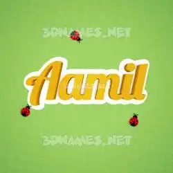 aamil in Ladybugs style - 3D name wallpaper