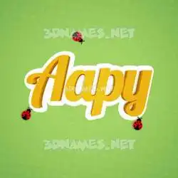 aapy in Ladybugs style - 3D name wallpaper