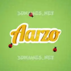aarzo in Ladybugs style - 3D name wallpaper