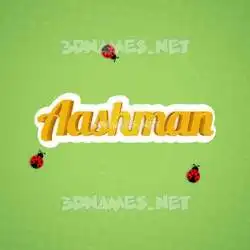 aashman in Ladybugs style - 3D name wallpaper